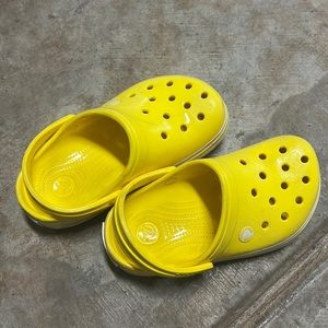Kids yellow crocs